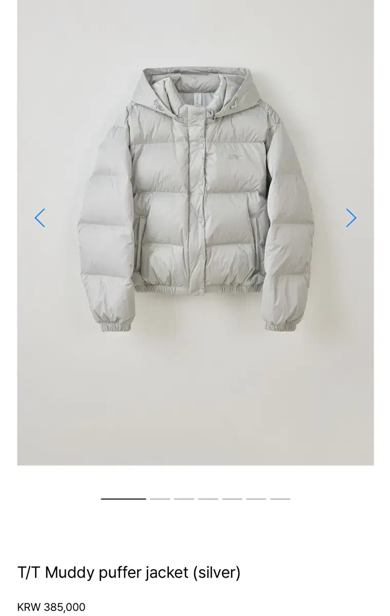 타낫 패딩Muddy puffer jacket(silver)